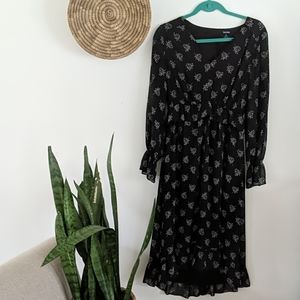 Black boho maxi dress